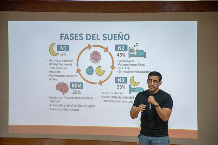 Uno de los temas que se explicaron durante la jornada estuvo relacionado con las fases del sueño  