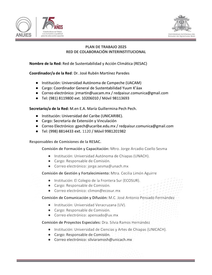 Plan de trabajo 2025