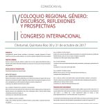 Imagen IV Coloquio regional de género: discursos, reflexiones y prospectivas y II Congreso internacional