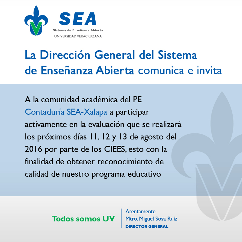 Evaluación del programa educativo de Contaduría SEA-Xalapa por prate de los Comités Interinstitucionales para la Evaluación de la Educación Superior (CIEES)
