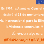 Imagen Día Internacional de la Eliminación de la Violencia contra la Mujer: Publicación #2