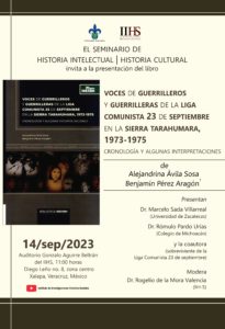 Cartel de la presentación del libro 