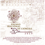 Imagen Convocatoria del Premio Nacional de Ciencias 2019