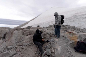 Aspecto del glaciar Jamapa, en el Pico de Orizaba
