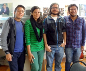 José Mendoza, Eréndira Gómez, Rodrigo Zárate y Jesús Vega