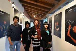 Álvaro, Ivette, Mariana y Kimberly, alumnos de Diseño de la Comunicación Visual