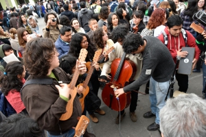 La movilización se convirtió en un encuentro cultural