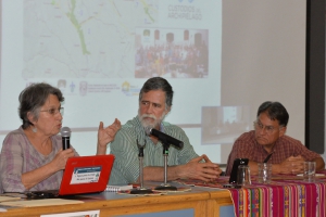 Luisa Paré, Eduardo Aranda y Francisco Vázquez