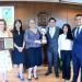 Austria Barradas, Karla Sánchez, Alberto Nay, Sheila Hernández y José Arévalo compartieron su logro con la Rectora