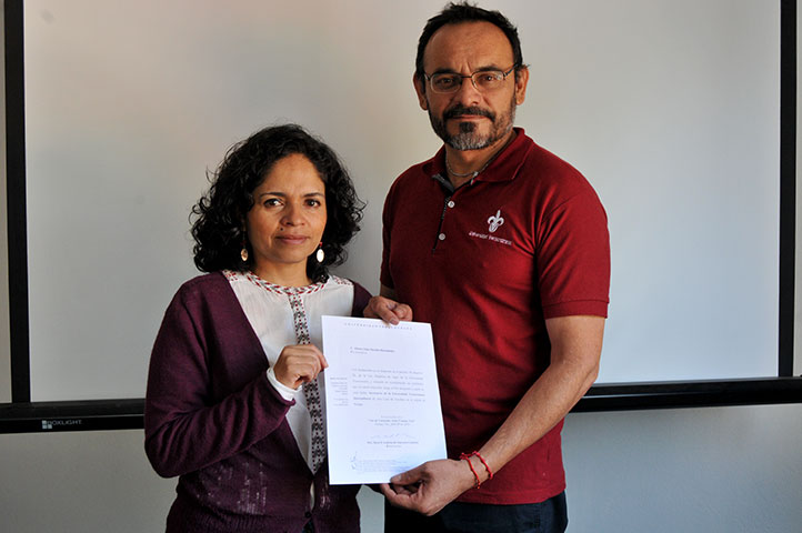 Shantal Meseguer, directora de la UVI, y Alonso Sánchez