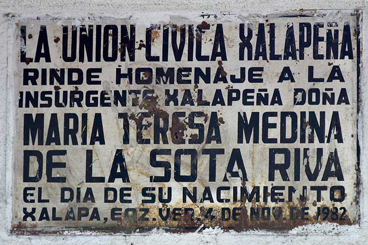 Una discreta calle de Xalapa guarda la memoria de María Teresa Medina 