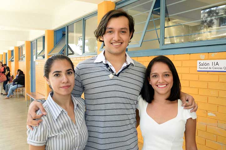 Luz Eugenia Rubio, David Alfonso Quijano y Andrea Palmeros