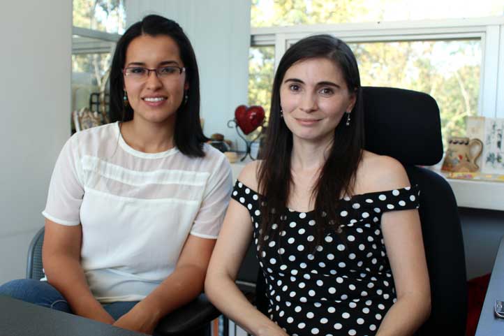 Vianey Guadalupe Argüelles e Hilda Montero, del ISP