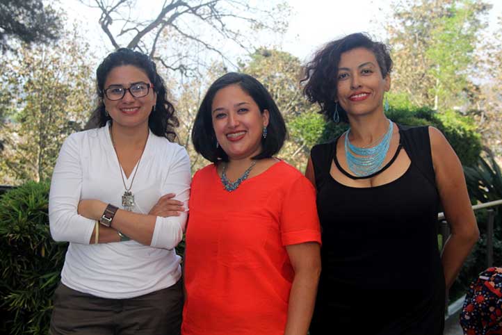 Paola Cordero, Elenor Arrington y Dunia Salas