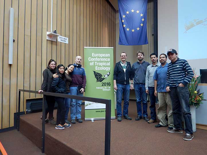 Miembros del proyecto en la Conferencia Europea de Ecología Tropical