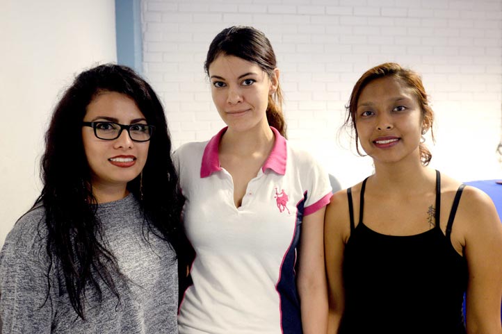 Gabriela González, Cecilia García y Bárbara Bravo