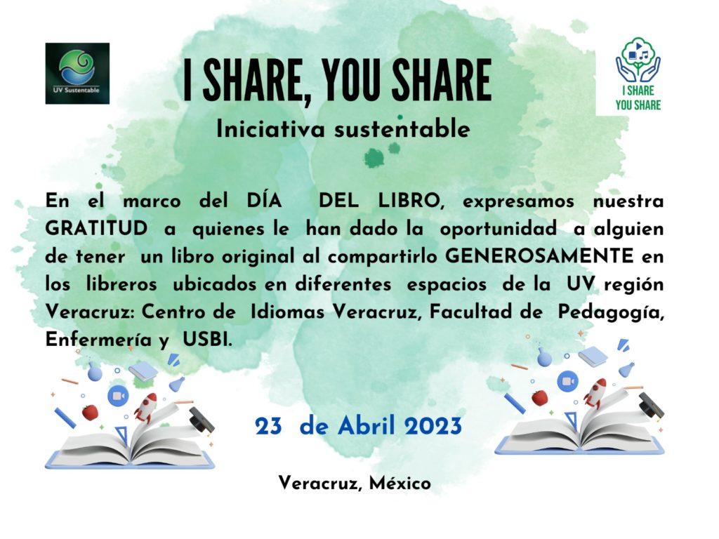 Cartel agradecimiento de la iniciativa I Share, You Share