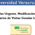 Imagen Aviso Urgente. Modificación de Horarios de Visitas Guiadas USBI.