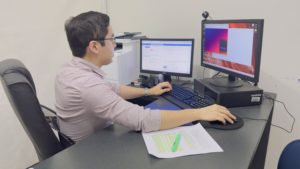 Cubículo para la coordinación.