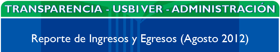Reporte de Ingresos y Egresos (Agosto 2012)